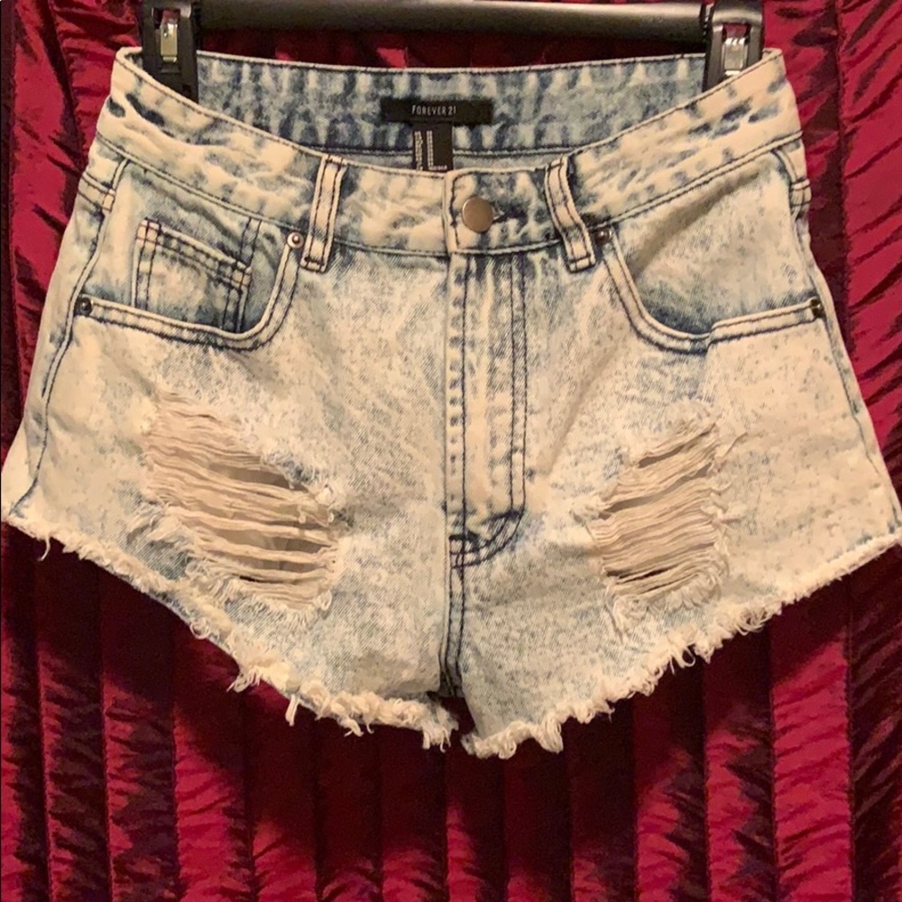 2 for 10 Faded Ripped Forever 21 Shorts